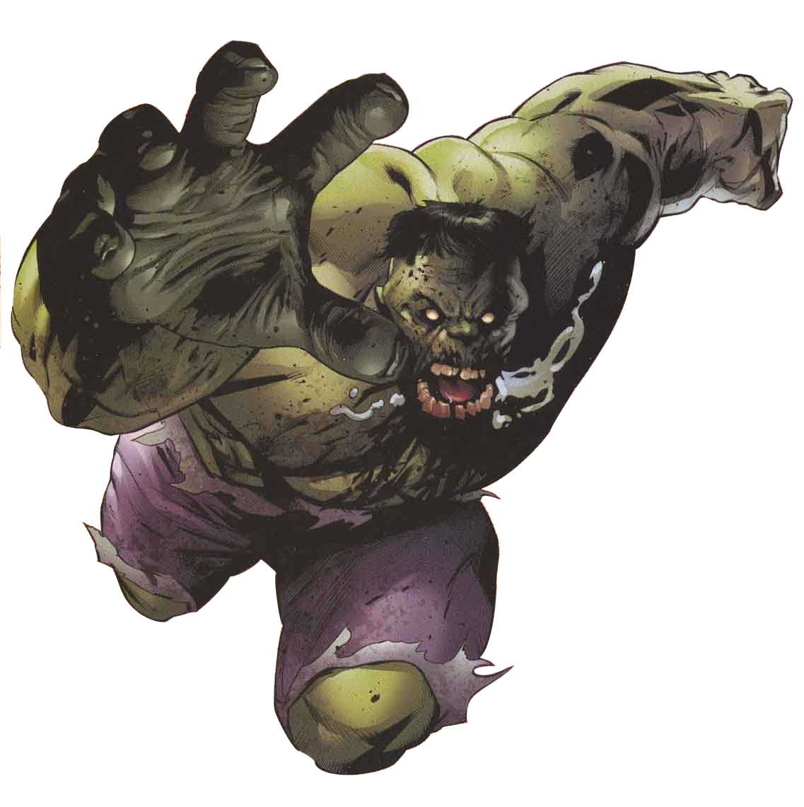 Zombie Hulk jumping at the screen