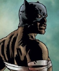 Injured Black Panther smiling