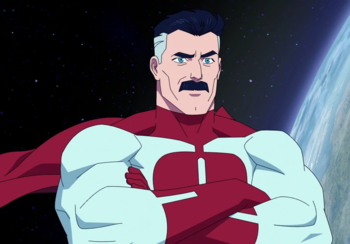 Omni-Man with arms crossed