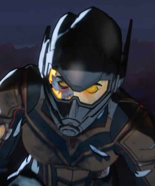 Zombified Wasp staring into camera